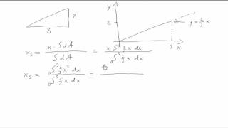 Mechanik Schwerpunktberechnung Dreieck über Integration [upl. by Bastien]