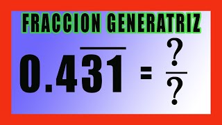 ✅👉 Fraccion Generatriz Ejercicios ✅ FRACCION GENERATRIZ Explicacion [upl. by Delmar]