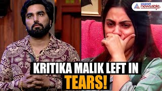 Bigg Boss OTT 3 Kritika Breaks Down in Front of Armaan Malik After Media Grills Both on Polygamy [upl. by Aon]