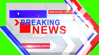 Breaking News Bumper Transition Green Screen Video [upl. by Maise]