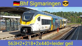 🇩🇪😎😍⚠️ Bhf Sigmaringen 2024  Wasserstoffzug  Radve Überführung  218 447 RPRS [upl. by Hay536]