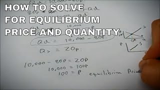 Solving for equilibrium price and quantity mathematically [upl. by Salli]