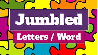 Jumbled Letter  Word  Rules for making meaningful word [upl. by Yrroc598]