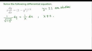 Separable differential equations example 411 [upl. by Stephani547]