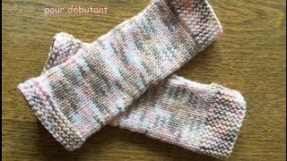 Tuto tricot facile mitaine pour débutants [upl. by Edaw604]