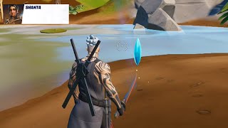 RAMASSER DES FRAGMENTS DE GEMMES DANS DES TAS DE TERRE  FORTNITE DEFIS SHANTA [upl. by Yarg80]