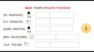 Italiano per stranieri Lezione 75 QUIZ TEMPO PASSATO PROSSIMO VERBI REGOLARI [upl. by Yauqram586]