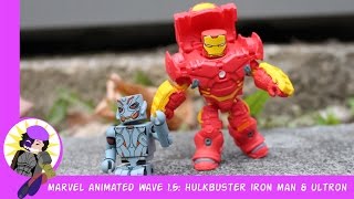 Minimates Marvel Animated Wave 15 Hulkbuster Iron Man and Ultron Review [upl. by Netsrak565]