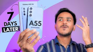 Samsung Galaxy A55 5G Review After 7 Days  FLAGSHIP Experience [upl. by Zenger]