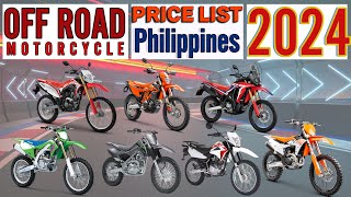 Off Road motorcycles price list in philippines 2024 [upl. by Arim484]