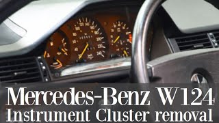 Mercedes Benz W124  Instrument Cluster removal DIY [upl. by Arlyne]