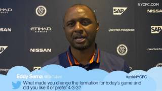 NYCFC vs FC Cincinnati Patrick Vieira PostMatch Interview [upl. by Ahsillek]