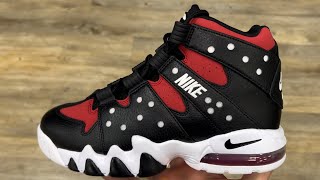 Nike Air Max 2 CB 94 Black Gym Red Charles Barkley Shoes [upl. by Aratehs]