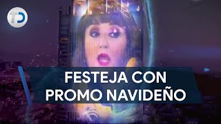 María Julia Lafuente celebra pase de los Tigres a semifinales con un promocional navideño [upl. by Nnylsoj]