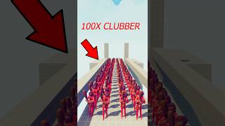 SPEAR THROWER GODA vs 100x CLUBBER  Totally Accurate Battle Simulator TABS [upl. by Enirok766]