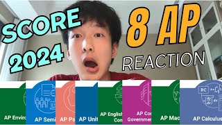 I TOOK 8 APs 2024 AP Score REACTION [upl. by Nicolina]