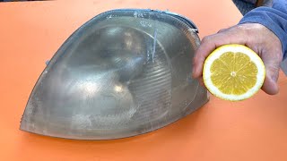 Genius Idea Clean Your Headlights in 10 Minutes Using Lemon [upl. by Gipson150]