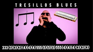 Tresillos Blues Corcheas Swing RampR armonica tresillos blues [upl. by Ayekram418]