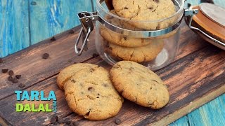 Eggless Chocolate Chip Cookies Homemade Choclate Chip Cookie Christmas Recipe by Tarla Dalal [upl. by Lalise996]