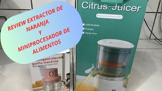 REVIEW EXPRIMIDOR DE NARANJA Y MINI PROCESADOR DE ALIMENTOS [upl. by Retsevlys]