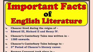 ENGLISH LITERATURE FOR UGC NET  TGT PGT ENGLISH  BPSC TRE 40  JTET  DSSSB TGT [upl. by Stesha]