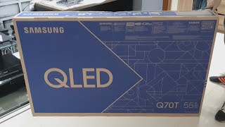 Smart TV 55 Samsung QLED 4K 55Q70T  Unboxing [upl. by Rivkah]