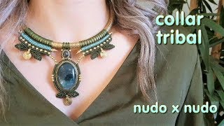 COMO HACER MACRAME l COLLAR TRIBAL [upl. by Airbmat135]