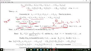 Convergence and boundedness of a sequence in a finite dimensional normed space [upl. by Neelia367]