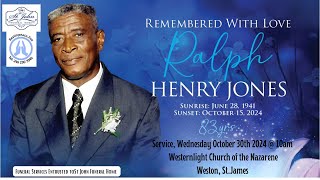 Live Stream of Funeral Service for Ralph Henry Jones [upl. by Puett]