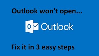 Outlook wont open How to fix it in 3 easy steps [upl. by Enerual]