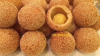 Sesame Balls Recipe  Bánh Cam  Bánh Rán [upl. by Acemaj]