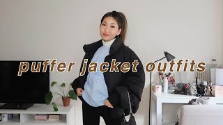 STYLING PUFFER JACKETS  CASUAL AND COMFY WINTER OUTFITS [upl. by Junia977]