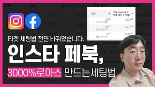 인스타광고 세팅법 바뀐 타겟팅법으로 로아스 3000만들기 [upl. by Vonnie]