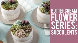 How to Make Buttercream Flowers Succulents [upl. by Yevad]