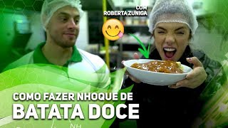 COMO FAZER NHOQUE DE BATATA DOCE DA ROBERTA ZUNIGA [upl. by Naras]