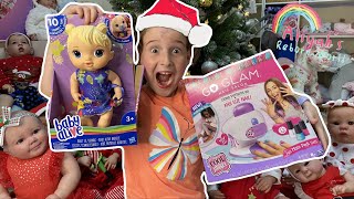 OPENING CHRISTMAS FAN MAIL with ALIYAH and the REBORNS [upl. by Ronna]