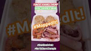 MoppedIt  Garlic Shrimp amp Squid Famous Kahuku Shrimp in North Shore Oahu Hawaii [upl. by Ayal]