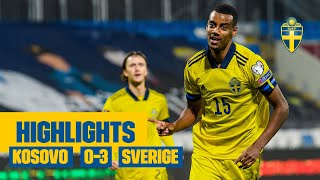 Highlights Kosovo  Sverige  VMkval  Augustinsson Isak och Larsson gör mål [upl. by Nehemiah998]