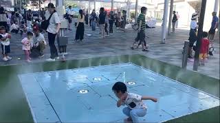 噴水 俊徳道駅前交通広場① イベント時【子どもの水遊び場】 [upl. by Einnal]