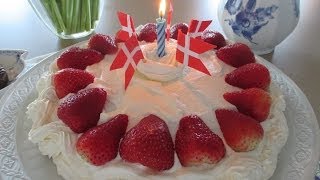 How to Make A Danish Birthday Cake  Dansk Fødselsdagskage  Karen Grete Sings Danish Birthday Song [upl. by Anij716]