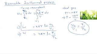 Work done in reversible isothermal adiabatic and cyclic process thermodynamics physicalchemistry [upl. by Noll]