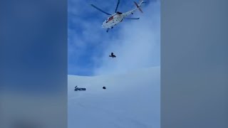 Snowmobilers rescued after separate crashes on slopes of Mount Baker [upl. by Alta]