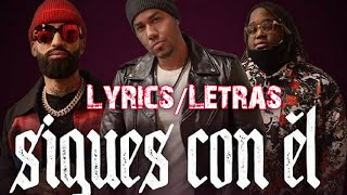 Sigues Con Él Remix  Arcangel X Sech X Romeo Santos  Oficial lyrics  letras video [upl. by Epilif]