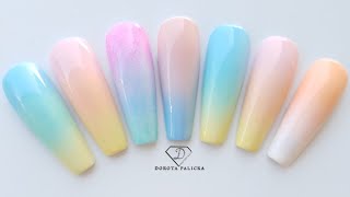 Ombre nail art techniques Easy ombre with gel polish How to do quick ombre nails [upl. by Latsirhc48]