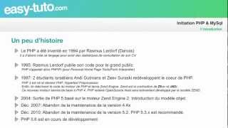 Un peu d histoire  initiation PHP amp MySql [upl. by Chavey819]