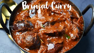 Brinjal Curry Recipe  Ennai Kathirikai Puli Kulambu  Baingan masala  English  Kitchen Date [upl. by Goren]