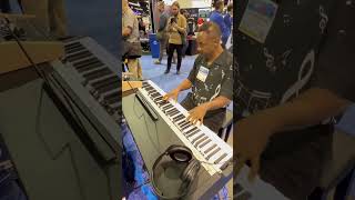 Kris Nicholson on the Viscount Legend 70s 88 Stage Piano at Namm 2024 [upl. by Maurise]