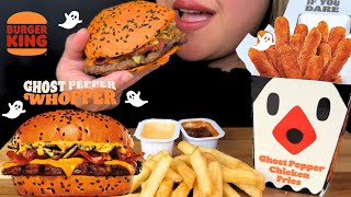 Burger King Whopper Ghost Pepper ASMR Mukbang [upl. by Sumer]