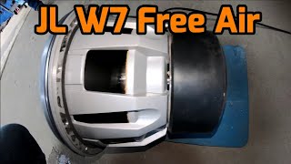 JL audio 13 W7 free air  breaking a sub in [upl. by Kenrick]