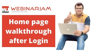 E3  WebinarJam  Home Page walkthrough after login [upl. by Ettener]